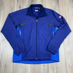Patagonia Mens S Small Blue Lightweight Windbreaker Rain Jacket Polyester Zip Up.