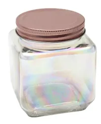Iridescent glass jars add to the natural charm of whatever space you put them in! These jars are great for storing...
