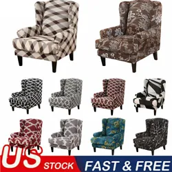 High elasticity fabric slipcovers cover fit your wingback chair sofa better, adjusting size freely. 【 High Elastic...