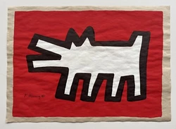 KEITH HARING - DRAWING, INKS ON OLD PAPER, SIGNED, ARTWORK, VTG. This part is not sold as an original. We will do our...
