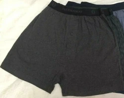 95% Cotton 5% Spandex. Button fly. Elastic waistband. Do not bleach, tumble dry low, low heat. Do not iron.