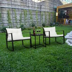 This Single 2pcs Coffee Table 1pc Exposed Rocking Chair Three-Piece Set is a best choice for you. Its made of PE rattan...