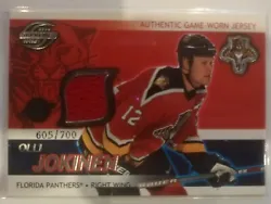 2003-04 Pacific Supreme Jerseys /700 Olli Jokinen #15. Condition is Like New. Shipped with Standard Shipping.
