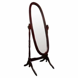 This wooden cheval floor mirror is an elegant essential for your daily routine. The mirror tilts at any angle, and its...