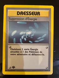 Carte Pokémon - Wizard Set de base : Suppression dEnergie 92/102.
