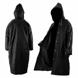 The rainwear is made of EVA,which is safe and durable to use,comfortable to wear. Raincoat fabric: EVA. The unisex rain...