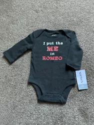 NWT Carters Baby Boys Newborn Valentines Romeo Long Sleeve Bodysuit - NB . Condition is New with tags. Shipped with...