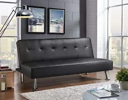 The strong futon couch can easily hold up to 350 kg/772 lb. 3 convertible positions: The versatile futon features a...