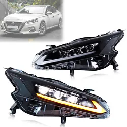 High Quality: Headlights for Nissan Altima 2019-2024, Premium LEDs Upgrades All Positions On Factory Headlight Lights....