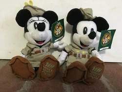 Disney Mickey & Minnie Safari 1999 Disneyana Convention Beanbags Plush with Tag. 