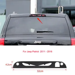 Fit For Jeep Patriot 2011-2016. Fit For : Jeep Patriot. Item: Exterior Third High Brake Light Sticker Decorative Cover...