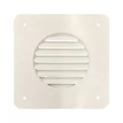 One new plastic white battery box vent which includes a louvered cover. This vent cover fits the cone vent plate. These...