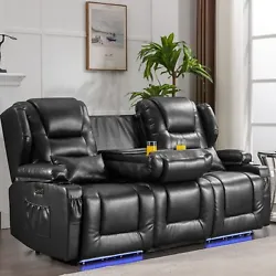 ✅Versatile and Practical: With its versatile design, this electric 3- seater recliner with flipped middle backrest is...
