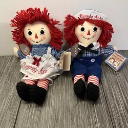 100th Anniversary Raggedy Ann and Andy Dolls New.