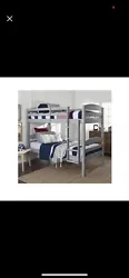 bunk beds twin over twin. Brand new in the box never opened twin over twin bunk bed, color gray