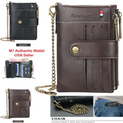 Zipper wallet with a chain to keep your wallet from being stolen. The wallet chain could be detachable with a clasp....