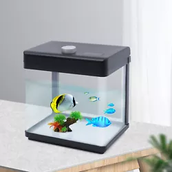 SALE 2.5 Gallon Aquarium Kit Fish Tank Low Noise Bedroom Desktop Fish Tank. 2.5Gallon Fish Tank Mini Aquarium Kit...