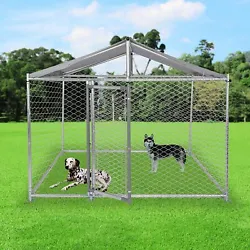 So your pets can relax without feeling being bound. Each dog cage contains the ground nails for securing to the base....