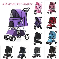 Its perfect for carrying beverages, toys, snacks, and more. - Our pet stroller utilizes sturdy wheels with full...