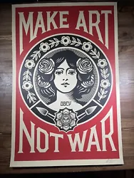 Shepard Fairey (Obey Giant). Signed by Shepard Fairey. Classic Shepard Fairey image. Offset print on Sturdy cream...