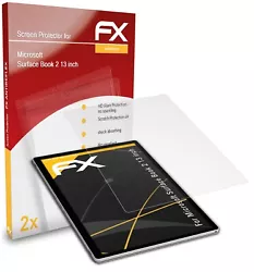 Anti-réfléchissant et absorbant les chocs: atFoliX 2 x FX-Antireflex Protecteur décran pour Microsoft Surface Book 2...