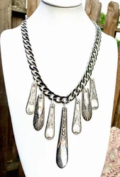 Each piece is just beautiful. The flatware pieces are either sterling silver or silver plate. There are no markings on...