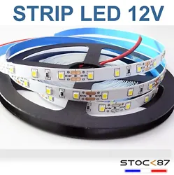 Ruban LED souple à LED CMS 2835 ou 3528 au choix bobine de blanc chaud 3500K (2835). largeur du ruban =8mm. blanc...