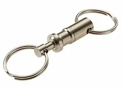 A Two Part Detachable Key-ring. Press the plunger and the two half will be separated. 1 - Detachable Key Rings. Can be...
