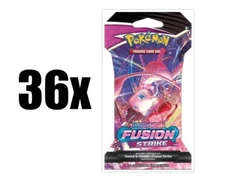 Pokemon TCG Sword & Shield Fusion Strike Lot of 36 Sleeved Booster Packs