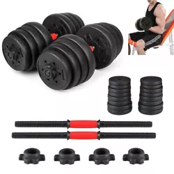 This weight plate set features with 2 pairs of spinlock collars and non-slip grip to provide you a safe and secure...
