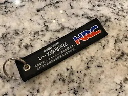 For sale is a Honda HRC Racing Double Sided Embroidered Motorcycle Keychain. This is a high quality stitched keychain...