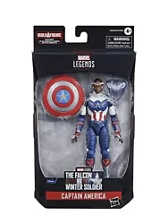 Marvel Legends Sam Wilson Captain America MCU Disney+ Plus BAF Hasbro NIB.
