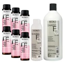 Redken Shades EQ Gloss Demi-Permanent Haircolor Toner 2oz (Choose Yours). Redken Shades EQ Processing Solution 8oz....