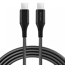 6ft Long TPE Type-C Cable [C-to-C] Black USB Wire Sync USB-C Power Cord [Fast Charging] High Speed - 15AW-26-69187169....
