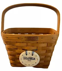 Longaberger 1994 Edition Dresden Basket with Signature With Flowered Insert and Dresden Ceramic Tile (blue print)...