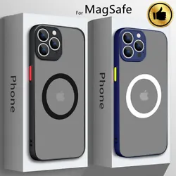 Magsafe – coque étui magnétique pour iPhone 14 13 12 11 Pro XS Max XR SE 8 7. B oîtier transparent magnétique...