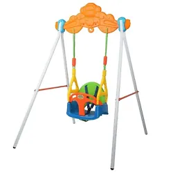 All the parts for this swing set are included. The rope can be easily attached to the swing beam to stabilize the swing...