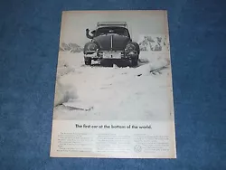 Features the Australian National Research Expedition and using a VW Bug in the Antarctica. January 1965. THIS IS FOR...