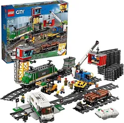 Le train LEGO City motorisé se contrôle avec une télécommande Bluetooth 10 vitesses Il comprend un pantographe sur...