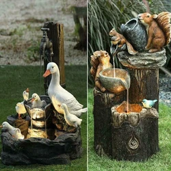 Ce groupe de canards se baignent dans votre fontaine de terrasse et profitez de votre espace de vie extérieur. Cette...