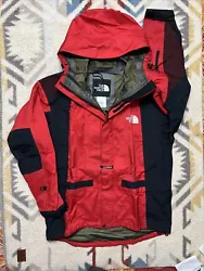 The North Face Kichatna Gore Tex Jacket.Mens size:medium. Measurements are in photos.Armpit to armpit.Shoulder seem to...