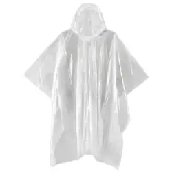 Polyester poncho pulls over your clothes for fast and easy protection from the rain. Poncho pulls over clothes for...