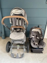 Nuna PIPA Lite LX car seat. 2 Nuna PIPA car seat bases (2nd base note shown/in use). Nuna Mixx Stroller.