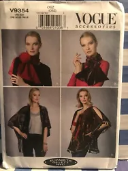 Pattern Number: V9354. Pattern Style: Pull-Through Scarves, Shrugs and Kimono. Item cannot have been opened. Pattern...