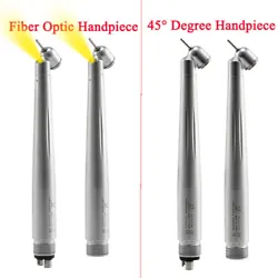 Dental No LED 45 Degree High Speed Handpiece E-generator 2/4 Hole. Dental LED 45 Degree Fiber Optic High Speed...