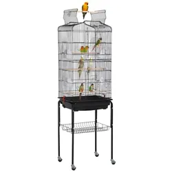 To keep your bird stimulated, the roof of our hanging birdcage can be opened and locked up at will. We have included...