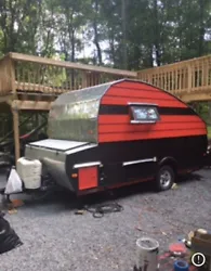 RETRO/STEAMPUNK STYLE CUSTOM BUILT CAMPER ON A 2004 POP-UP CHASIS, BUILT IN 2021. 7 W X 8-4H X 14 LONG. 2700 lbs., WET...