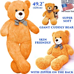 GIANT PLUSH TEDDY BEAR STUFFED ANIMAL SOFT TOY HUGE CUDDLY LARGE JUMBO GIFT ZIPPER ON THE BACK. It also can be used as...