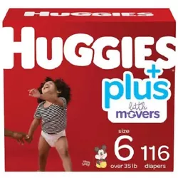116 Count CWS. Size 6: 35lbs and up. Huggies Little Movers Baby Diapers. We promise to do our very best to try to make...