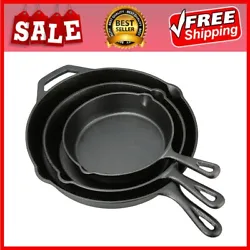 The Ozark Trail 3 Piece Cast Iron Skillet Set is made of durable cast iron that will last for generations. These...